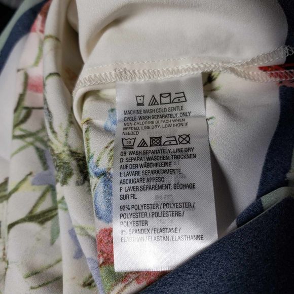 Linea by Louis Dell'Olio Plus 20W Floral Print Pullover Blouse Polyester Top - Picture 7 of 8